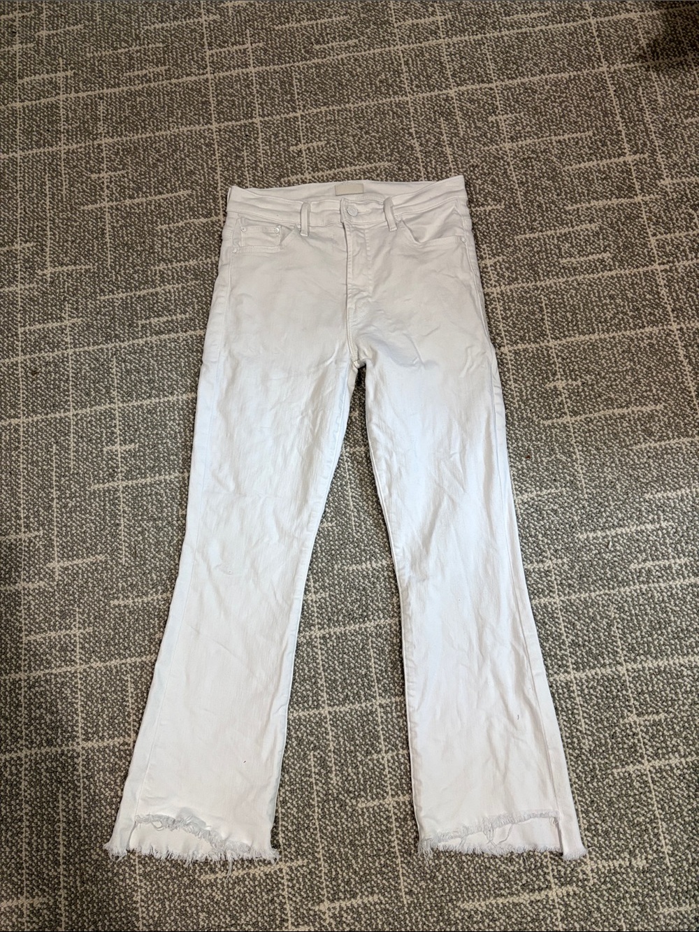 Mother The Insider Crop Step Fray Jeans in Fairest Of Them All 26